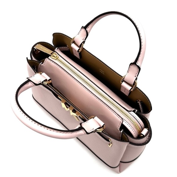 Michael Kors Reed Small Satchel Crossbody Bag & Large Trifold Wallet Light Pink - Picture 8 of 13